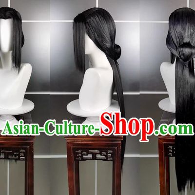 Wanhua Chengnu Confucian Huajie Wig and Headdress Jianwang 3 Jiansan Cosplay Headpiece