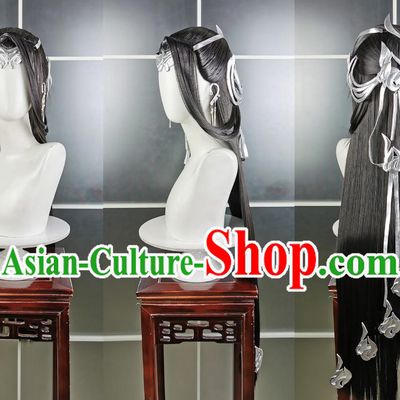 Wanhua Chengnu Qin Fenghua Sister Wig Headdress Jianwang 3 Jiansan Cosplay Headpiece
