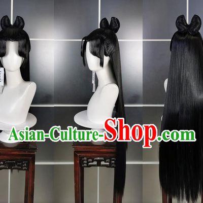 Qixiu Shota Wins The Night Showa Wig and Headdress Jianwang 3 Jiansan Cosplay Headpiece