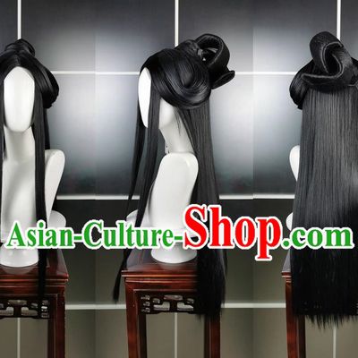 Hanfu Wig and Headdress For Women Full Costume Wig Full Head Hair