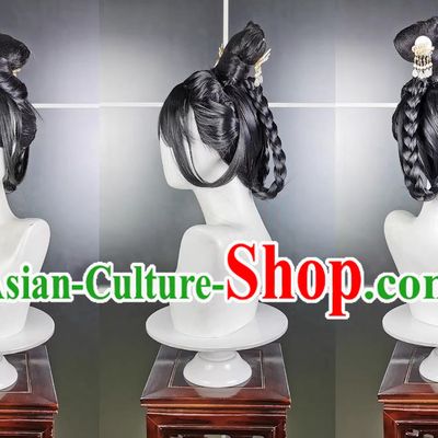Toad Palace Hanfu Wig and Headdress For Women Full Costume Wig Full Head Hair