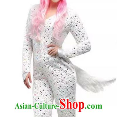 Fancy Ball Animal Costume Cosplay Unicorn Outfit Halloween Stage Performance Legend Clothing