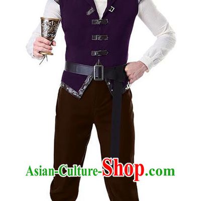 Halloween Fancy Ball Costume Cosplay Warrior Suit Renaissance Stage Performance Civilian Clothing