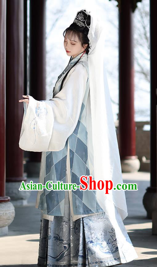 A Dream in Red Mansions The Twelve Beauties of Jinling Miao Yu Costumes China Ming Dynasty Hanfu Taoist Nun Outfit