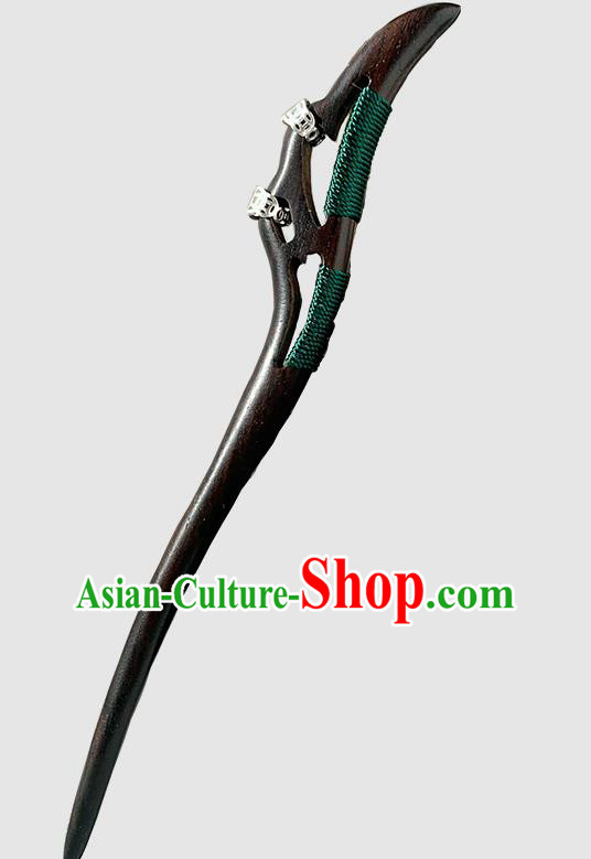 Handmade Cheongsam Hair Jewelry Christmas Gift Chinese Hanfu Ebony Hairpin Traditional Taoist Headgear Handmade Cheongsam Hair Jewelry Christmas Gift Chinese Hanfu Ebony Hairpin Traditional Taoist Headgear
