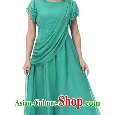 Christmas Drama Performance Costume Greek Myths Goddess Clothing Cosplay Liberty Queen Green Dress