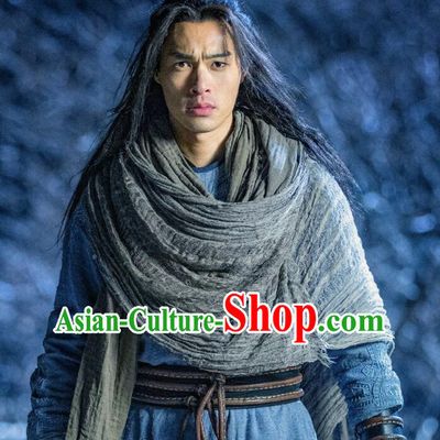China 2021 TV Series Demi Gods and Semi Devils Qiao Feng Replica Costume Ancient Hero Clothing