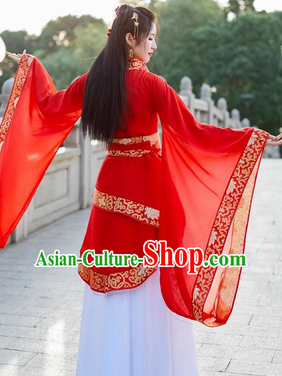 China Ancient Dance Costume Red Hanfu Quju Dress Han Dynasty Young Woman Clothing China Ancient Dance Costume Red Hanfu Quju Dress Han Dynasty Young Woman Clothing
