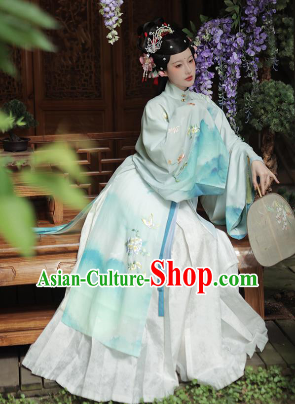 China Ancient Ming Dynasty Court Woman Costume Traditional Shaoxing Opera Water Sleeve Hanfu Dresses China Ancient Ming Dynasty Court Woman Costume Traditional Shaoxing Opera Water Sleeve Hanfu Dresses