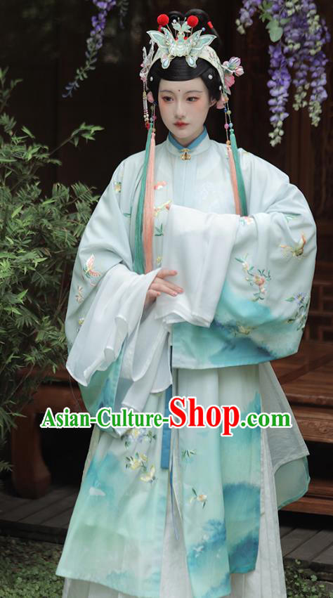 China Ancient Ming Dynasty Court Woman Costume Traditional Shaoxing Opera Water Sleeve Hanfu Dresses China Ancient Ming Dynasty Court Woman Costume Traditional Shaoxing Opera Water Sleeve Hanfu Dresses