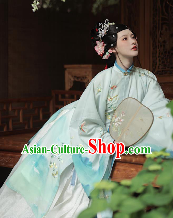 China Ancient Ming Dynasty Court Woman Costume Traditional Shaoxing Opera Water Sleeve Hanfu Dresses China Ancient Ming Dynasty Court Woman Costume Traditional Shaoxing Opera Water Sleeve Hanfu Dresses