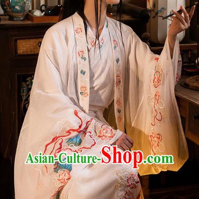 China Ancient Scholar Clothing Song Dynasty Young Childe Replica Costumes Hanfu Embroidered Garments Complete Set