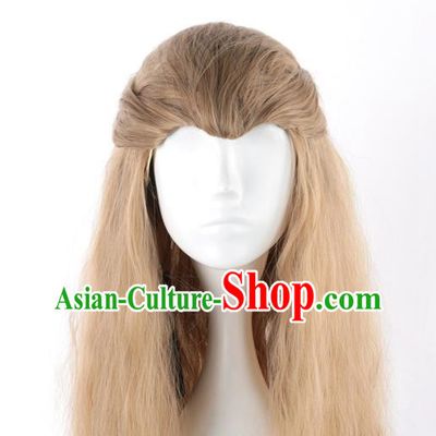 Thor Flax Gold Slightly Curly Beauty Tip Cos Full Head Set And Wig