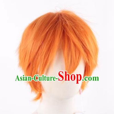 Volleyball Boy Hinata Xiangyang Cos Wig Hair Craftsmanship Sky High Reverse Curl Animation Male Short Hair