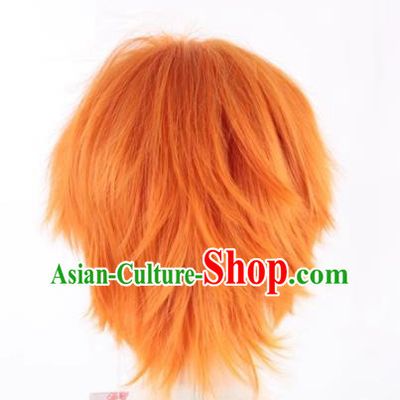 Volleyball Boy Hinata Xiangyang Cos Wig Hair Craftsmanship Sky High Reverse Curl Animation Male Short Hair