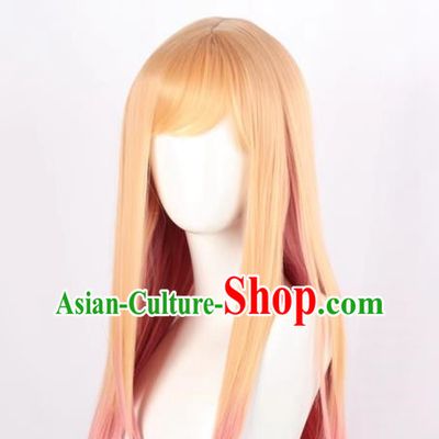 Dressing Doll Falls In Love Kitagawa Uimu Yellow Gradient Pink Lady Cos Anime Wig
