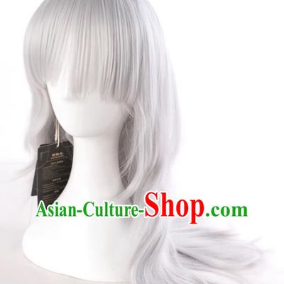 Yuanqi Girl Yuankou Shen Bawei Automata A2 Universal Silver White Long Hair COS Wig
