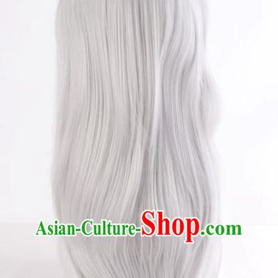 Yuanqi Girl Yuankou Shen Bawei Automata A2 Universal Silver White Long Hair COS Wig