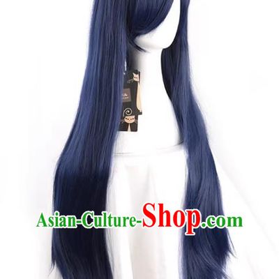 Love Live Sonoda Umi Shikibu Kiyoju II Hinata 80CM Mixed Blue Cos Wig