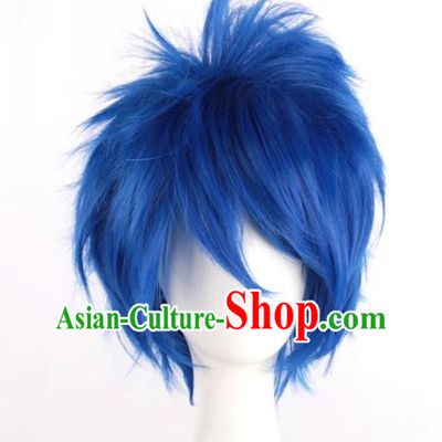 Big Brother Kaito Hajime Sapphire Blue Sky High Reversed Cosplay Anime Wig