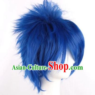 Big Brother Kaito Hajime Sapphire Blue Sky High Reversed Cosplay Anime Wig