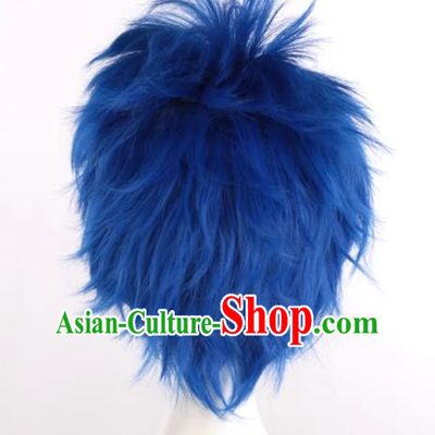 Big Brother Kaito Hajime Sapphire Blue Sky High Reversed Cosplay Anime Wig