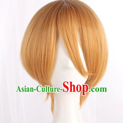 Kise Ryota COS Anime Wig Yellow Short Straight Hair Men's Short Hair Cosplay Wig
