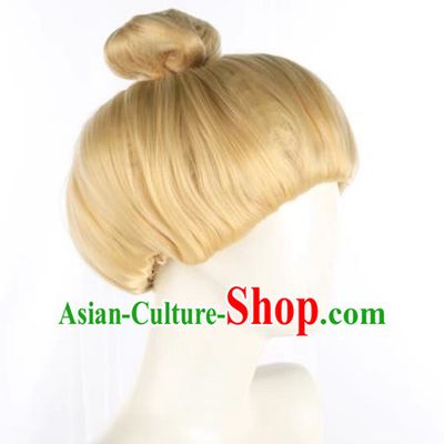 Spirited Away Yubaba Full Headgear Light Yellow Hair Bag Without Bangs Anime COS Full Wig