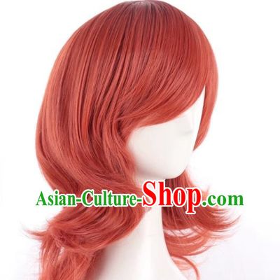 Love Live Nishikino Maki Slightly Curly Hair Mixed With Watermelon Red Cosplay Wig
