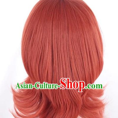 Love Live Nishikino Maki Slightly Curly Hair Mixed With Watermelon Red Cosplay Wig