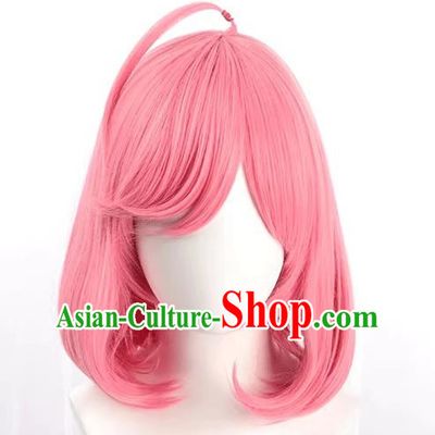 King Maid Coffee Daji Cos Wig Aniya Pear Head Peach Pink Girl Fake Hair