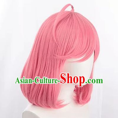 King Maid Coffee Daji Cos Wig Aniya Pear Head Peach Pink Girl Fake Hair