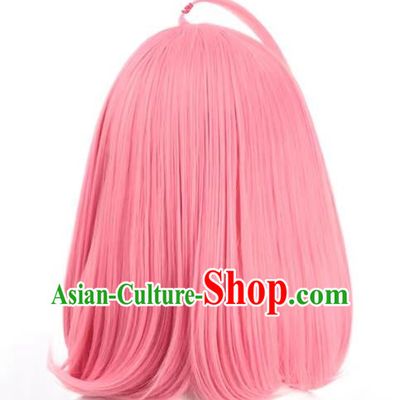 King Maid Coffee Daji Cos Wig Aniya Pear Head Peach Pink Girl Fake Hair