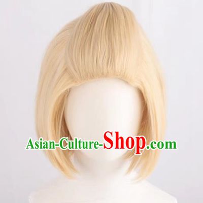 Tokyo Swastika Avengers Sano Manjiro Light Blond Big Back Curly Short Hair Cos Wig