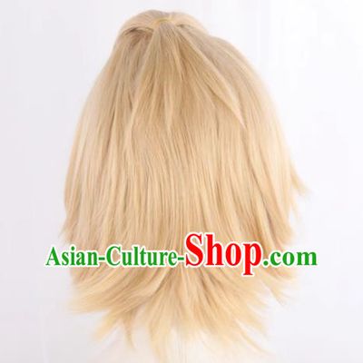 Tokyo Swastika Avengers Sano Manjiro Light Blond Big Back Curly Short Hair Cos Wig