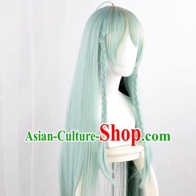 The Land Of Elegant Music Kinnara Pre Awakening Green Green Three Layer Gradient Cosplay Wig
