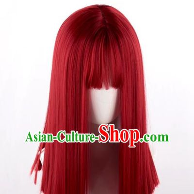 Women's Clavicle Hair Straight Hair Internet Celebrity Natural Lolita Lolita Daily Cute Realistic Cos Wig