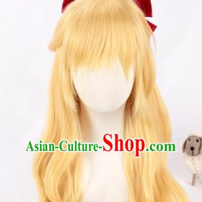 Anime Long Hair Cos Sailor Moon Venus Aino Minako Light Blonde Cosplay Wig