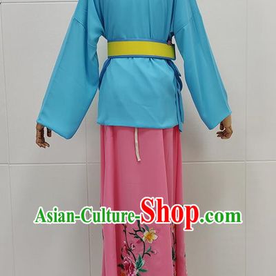 Drama Maid Costumes Yue Opera Huangmei Opera Performance Costumes Qiong Opera Singers Opera Fujian Opera Village Girls Opera Costumes