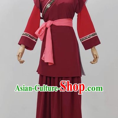Drama Huadan Village Girl Costumes Yue Opera Huangmei Opera Performance Costumes Fujian Opera Gezi Opera Country Girl Local Opera Costumes