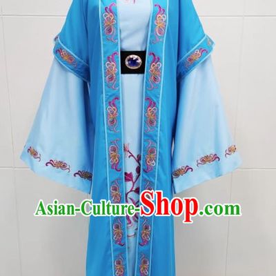 Blue Drama Costumes Ancient Costumes Local Ethnic Operas Yue Opera Huangmei Opera Costumes Desert Prince Pair Wearing Niche Vests