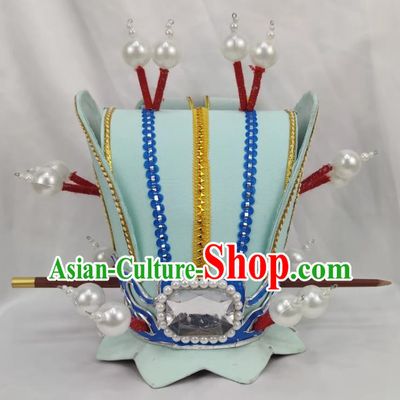 Drama Costumes Ancient Costumes Shaoxing Opera Huangmei Opera Costumes Xiaosheng Headgear Accessories Jiao Zhongqing Hat