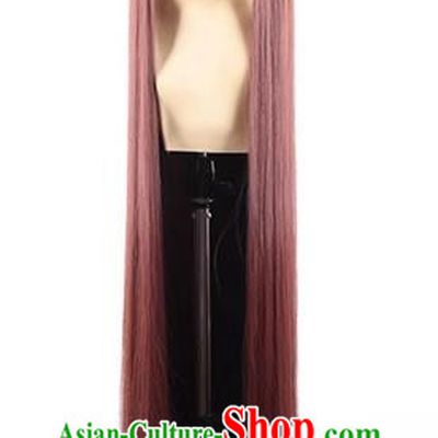 Lezheng Lingyi Honglian 150CM Red Brown Long Straight Hair Cosplay Wig
