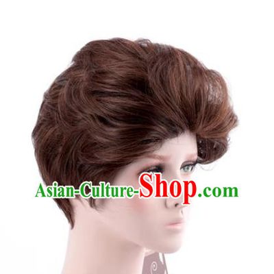 Prince Charming Brown Short Curly Hair Anime Cos Wig