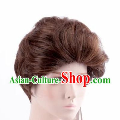 Prince Charming Brown Short Curly Hair Anime Cos Wig