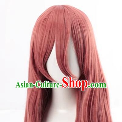 Fifth Quarter Flower Wedding Bride Nakano Mijiu Smoke Pink Long Straight Hair Cos Anime Wig