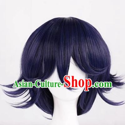 New Danganronpa V3 Ouma Kokichi Black And Purple Gradient Color Style Reversed Cos Wig