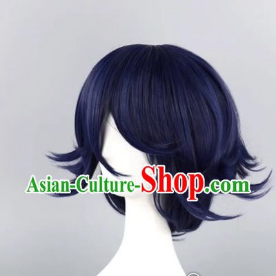 New Danganronpa V3 Ouma Kokichi Black And Purple Gradient Color Style Reversed Cos Wig