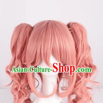 Tamamo Mae FGO Tamamo Cat Fate Double Ponytail JK Uniform Cosplay Wig