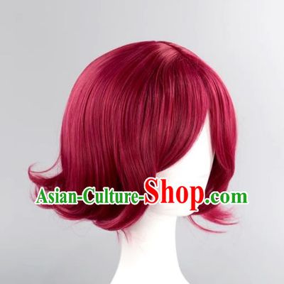 Coffee Maid Daji Dawn Princess Burgundy Glory Cosplay Wig